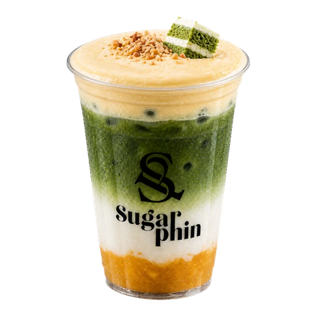 Peach Matcha Latte