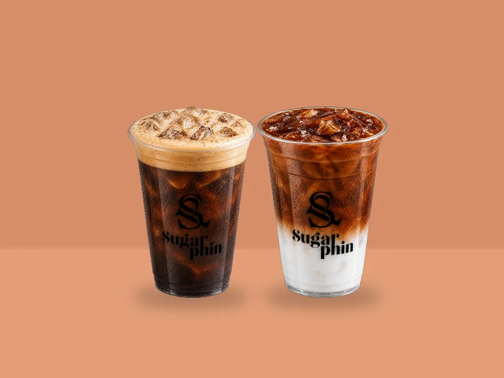 SugarPhin iced coffee and Vietnamese white coffee